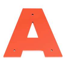 1/4 Inch Thick Laser Cut Steel Letters and Numbers - Proxima Nova Font, Orange, 6 Inch