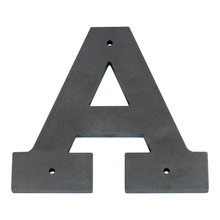 1/4 Inch Thick Laser Cut Steel Letters and Numbers - Trilby Black Font, Raw Steel, 6 Inch