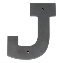 1/4 Inch Thick Laser Cut Steel Letters and Numbers - Trilby Black Font, Raw Steel, 6 Inch