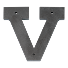 1/4 Inch Thick Laser Cut Steel Letters and Numbers - Trilby Black Font, Raw Steel, 6 Inch