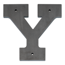 1/4 Inch Thick Laser Cut Steel Letters and Numbers - Trilby Black Font, Raw Steel, 6 Inch